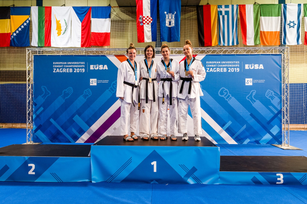 Participants carrying flags at EUC Combat 2019