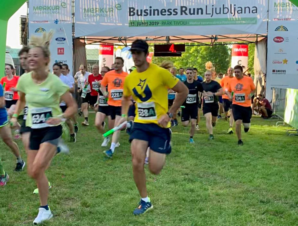 Fabio taking part in the Business Run Ljubljana