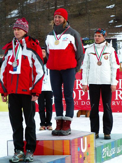 Justyna Kowalczyk golden medal in sprint 1,2 km, WU in Torino 2007