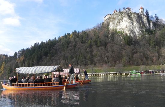 Boat trip to the Bled island