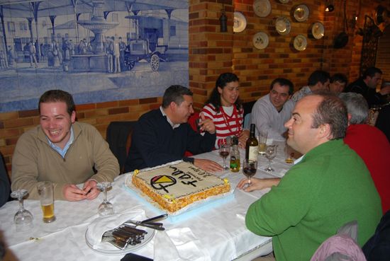 from left to the right: André Couto (FADU president), Rui Fonseca (FADU commission chair), Patrícia Liziário (FADU commission member), Pedro Dias (FISU EC member) and Fernando Parente (FISU CIC member)