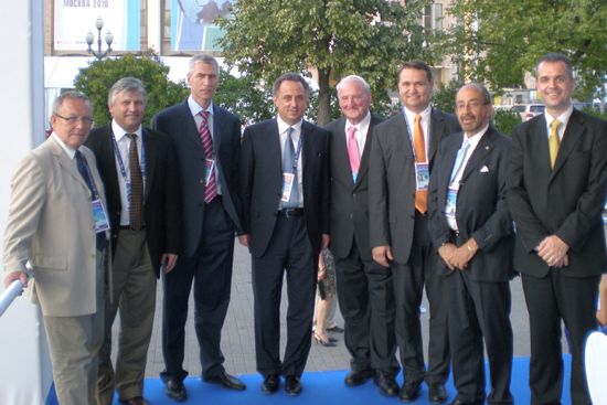 FISU, EUSA, ROC representatives and the Russian Minister for Sports